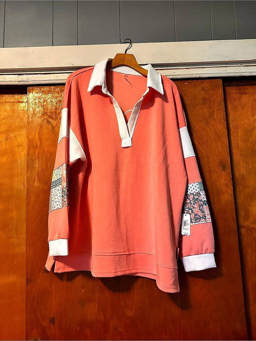 Simply Southern Retro Rugby Set Pink Graphic Pullover